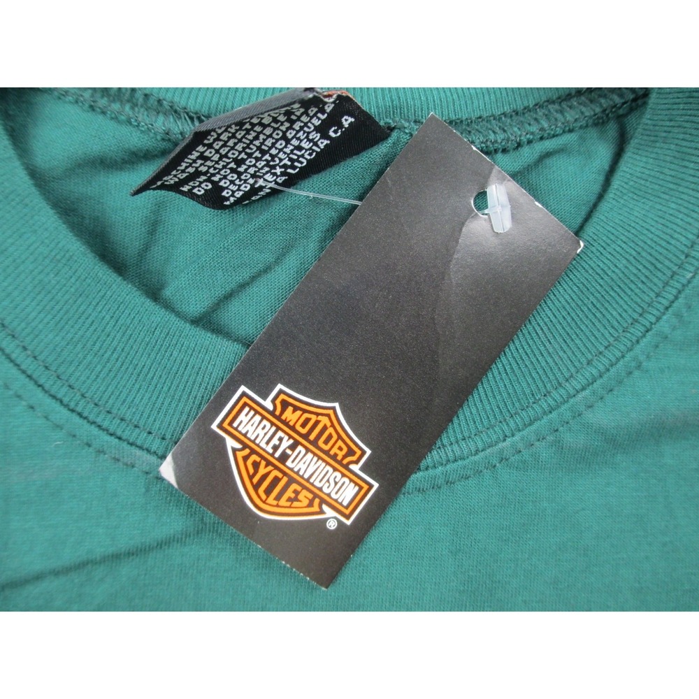 NEW VINTAGE Harley Davidson Shirt Mens Extra Large Green Road King Biker 2000 - Picture 6 of 12